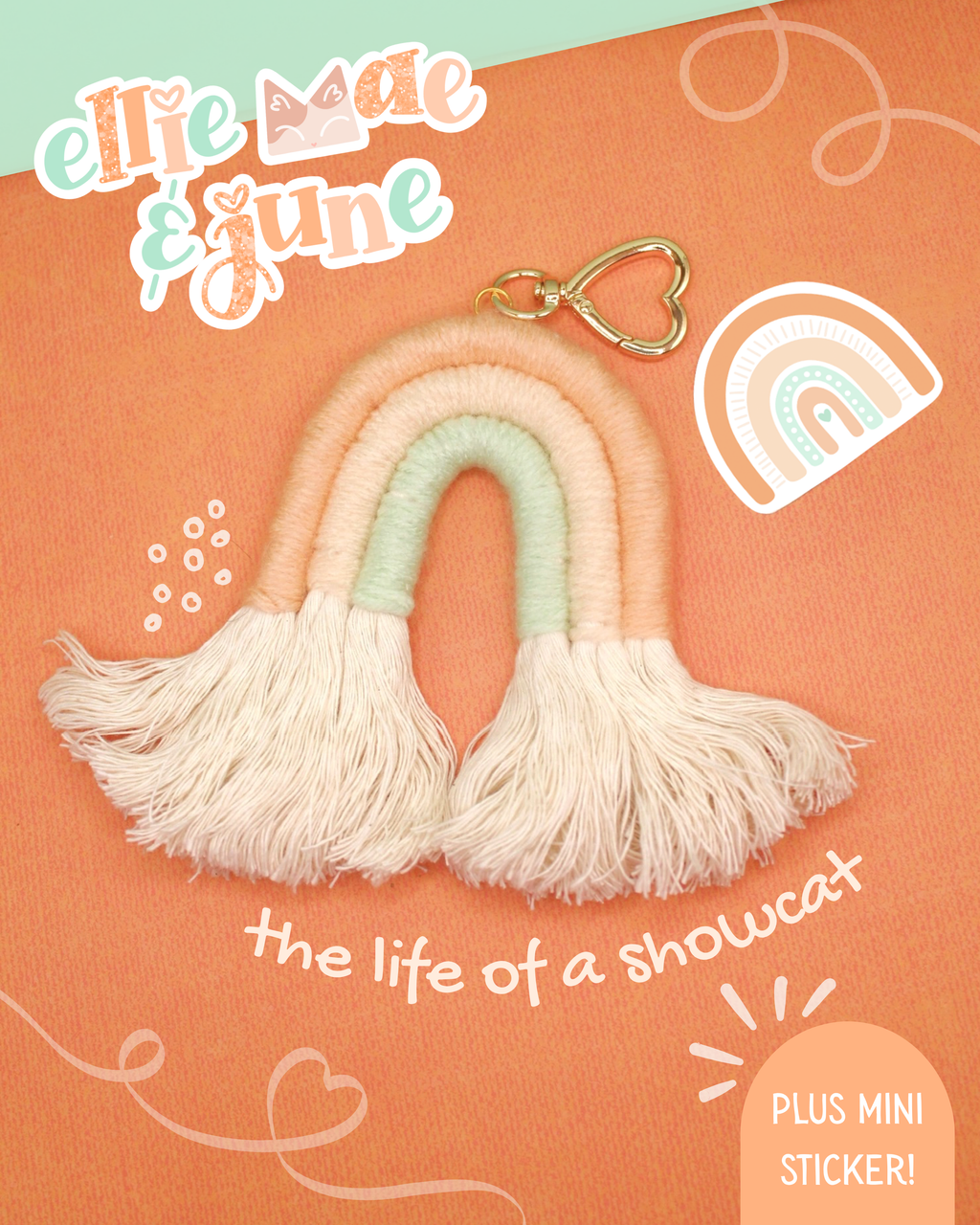 Life of a Showcat Rainbow Keychain
