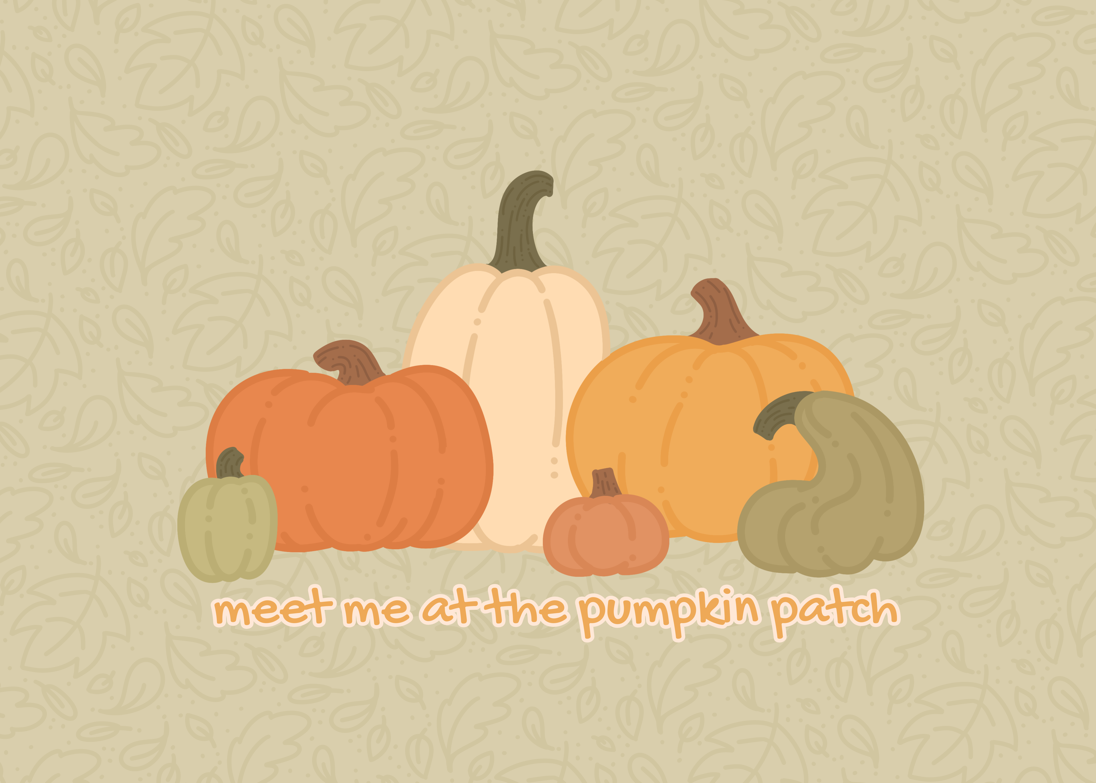 Meet Me at the Pumpkin Patch - art print