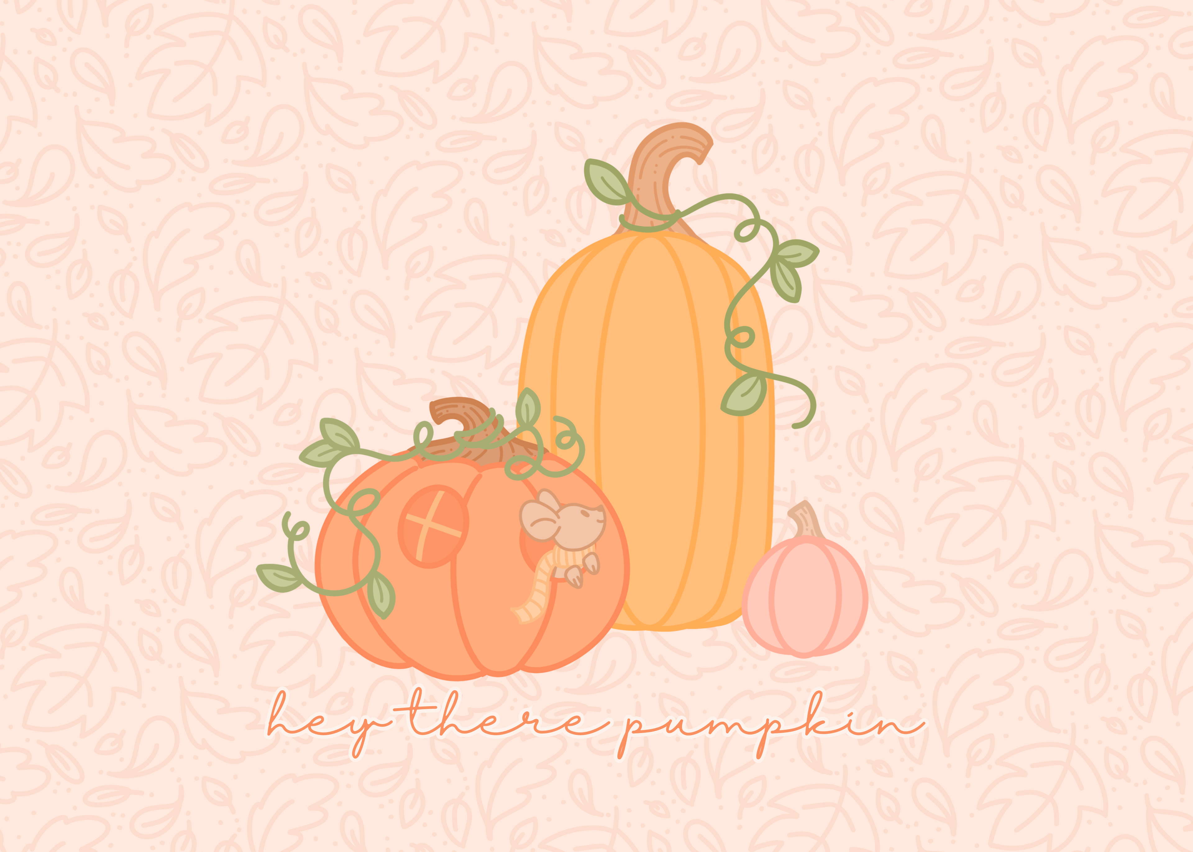 Hey There Pumpkin - art print