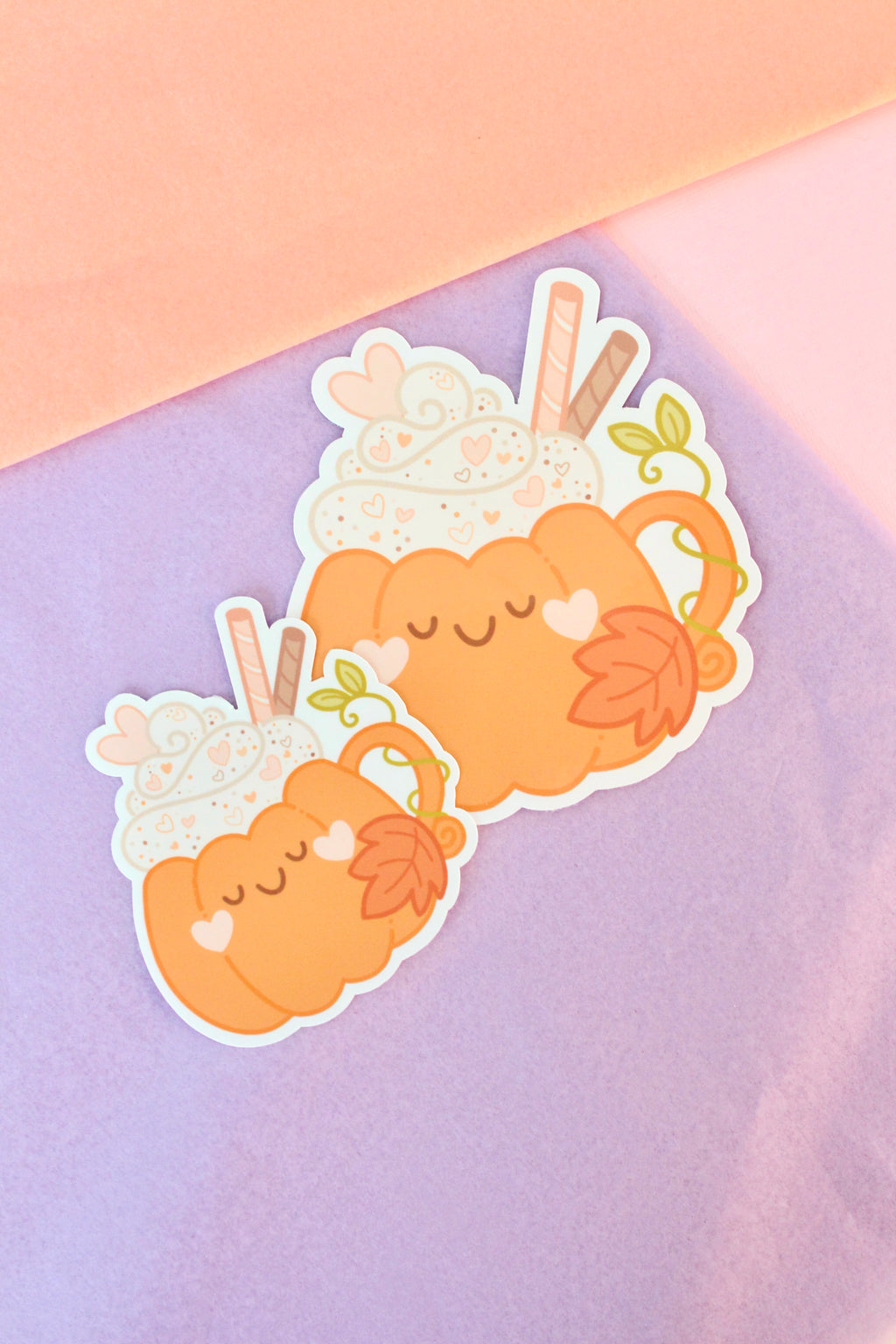 Pumpkin Spice Vinyl Sticker - Pink