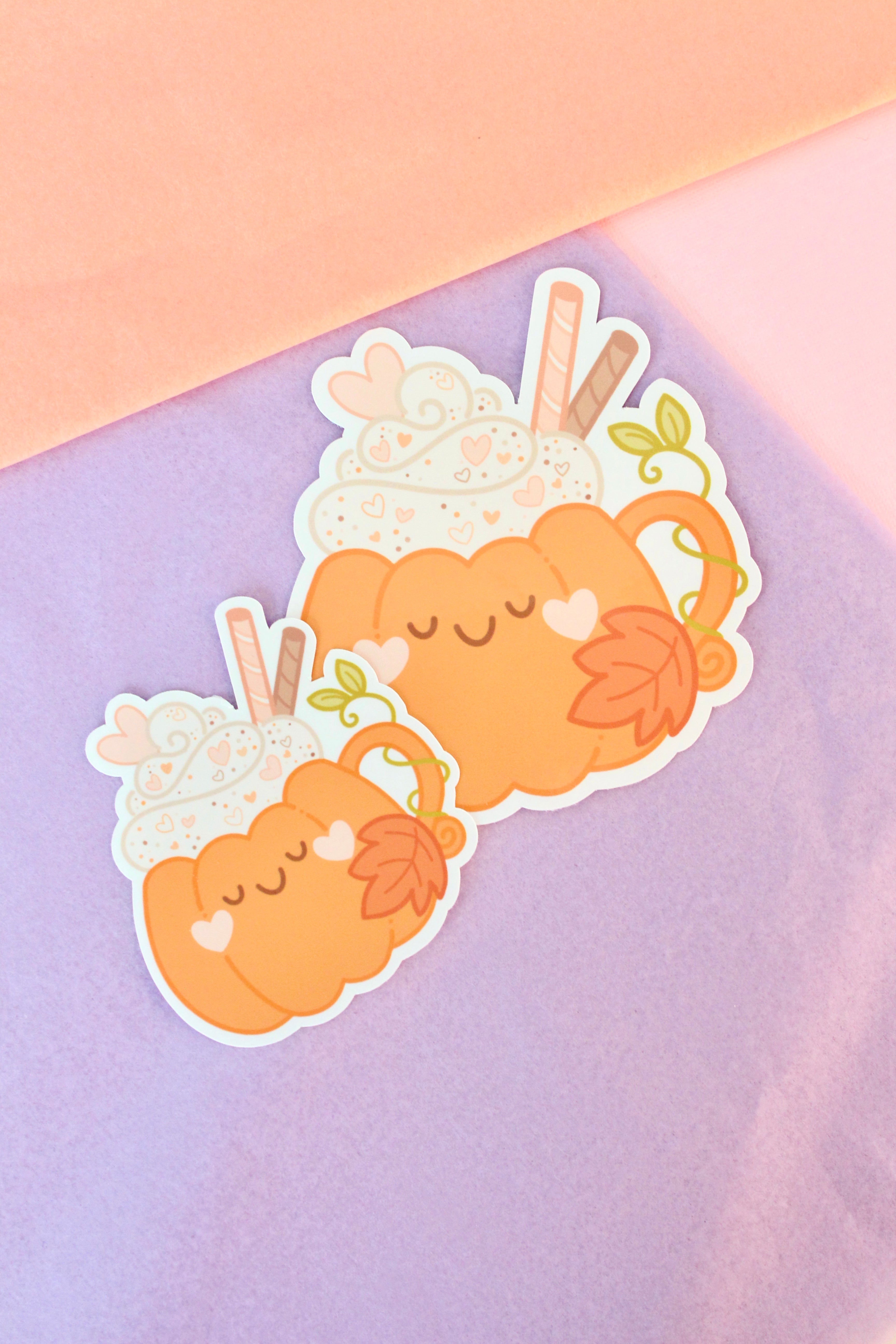 Pumpkin Spice Vinyl Sticker - Pink