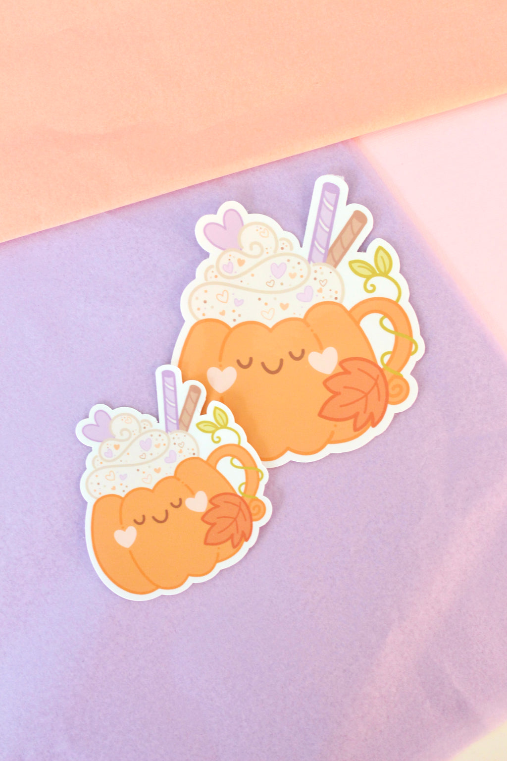 Pumpkin Spice Vinyl Sticker - Purple