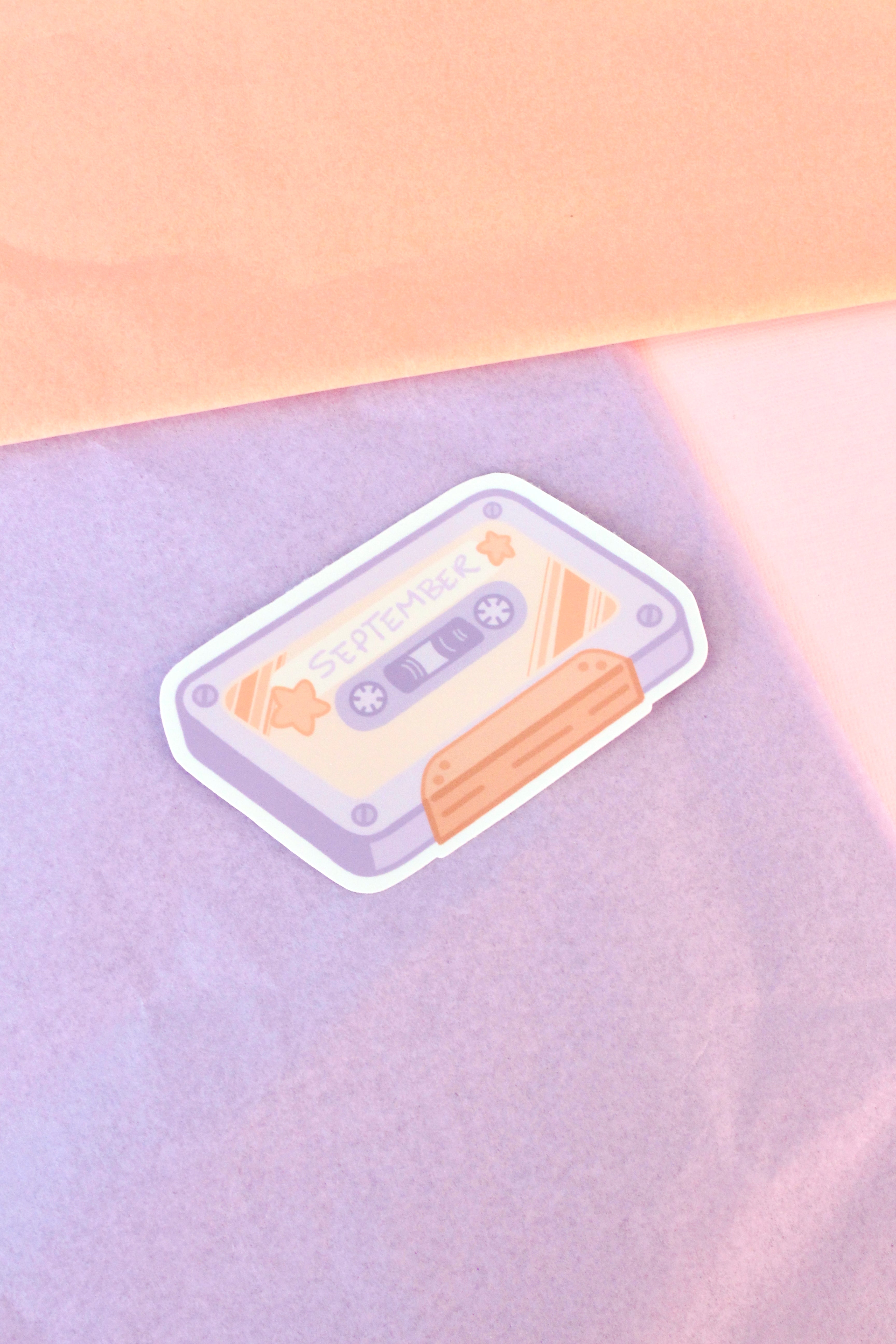 September Cassette Vinyl Sticker