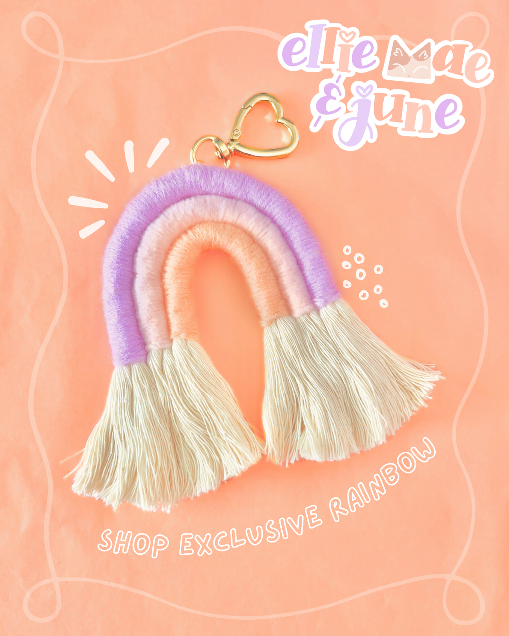 Ellie Mae & June Rainbow Keychain