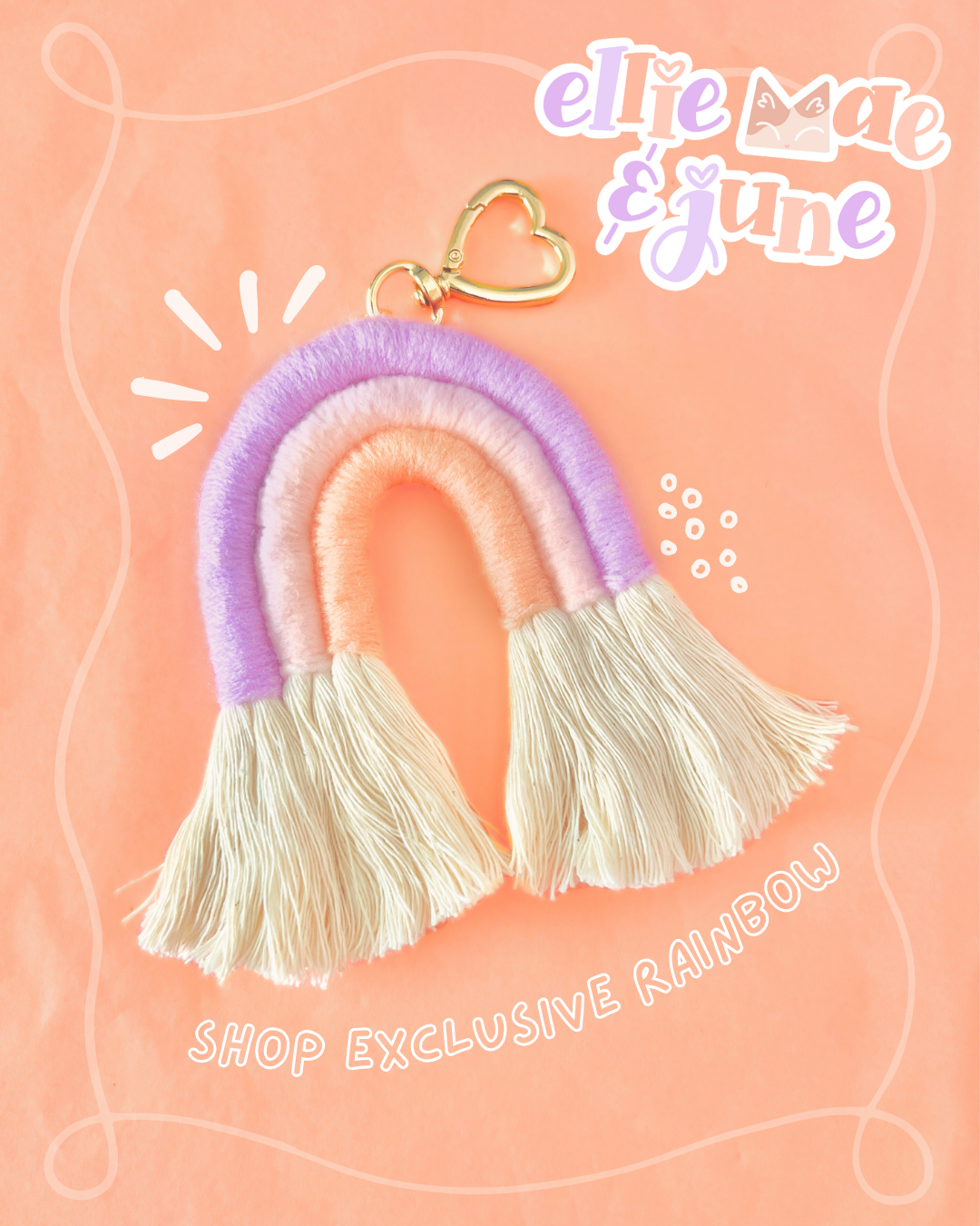 Ellie Mae & June Rainbow Keychain