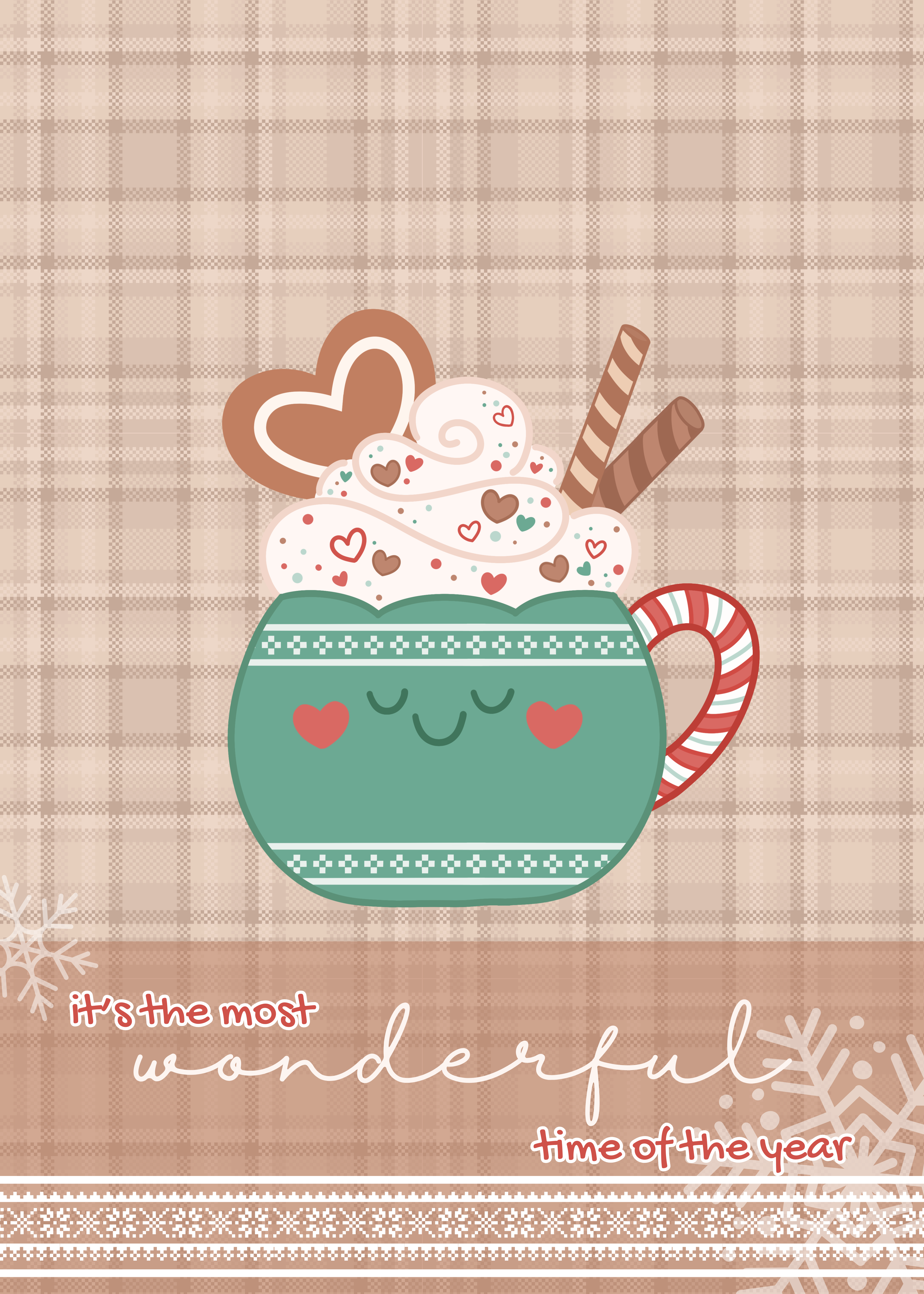 Hot Cocoa - Green - art print