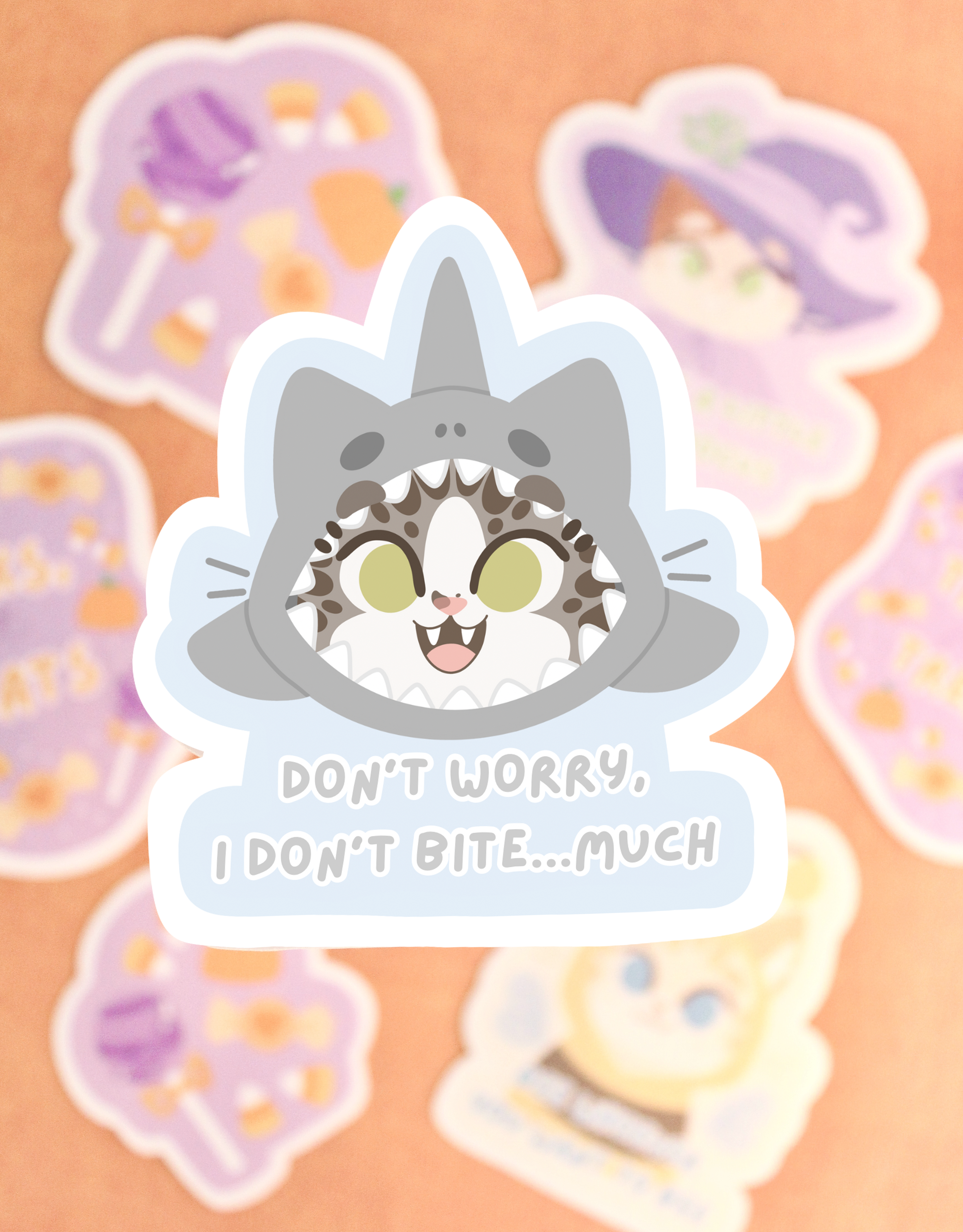 Shark Luna - vinyl sticker