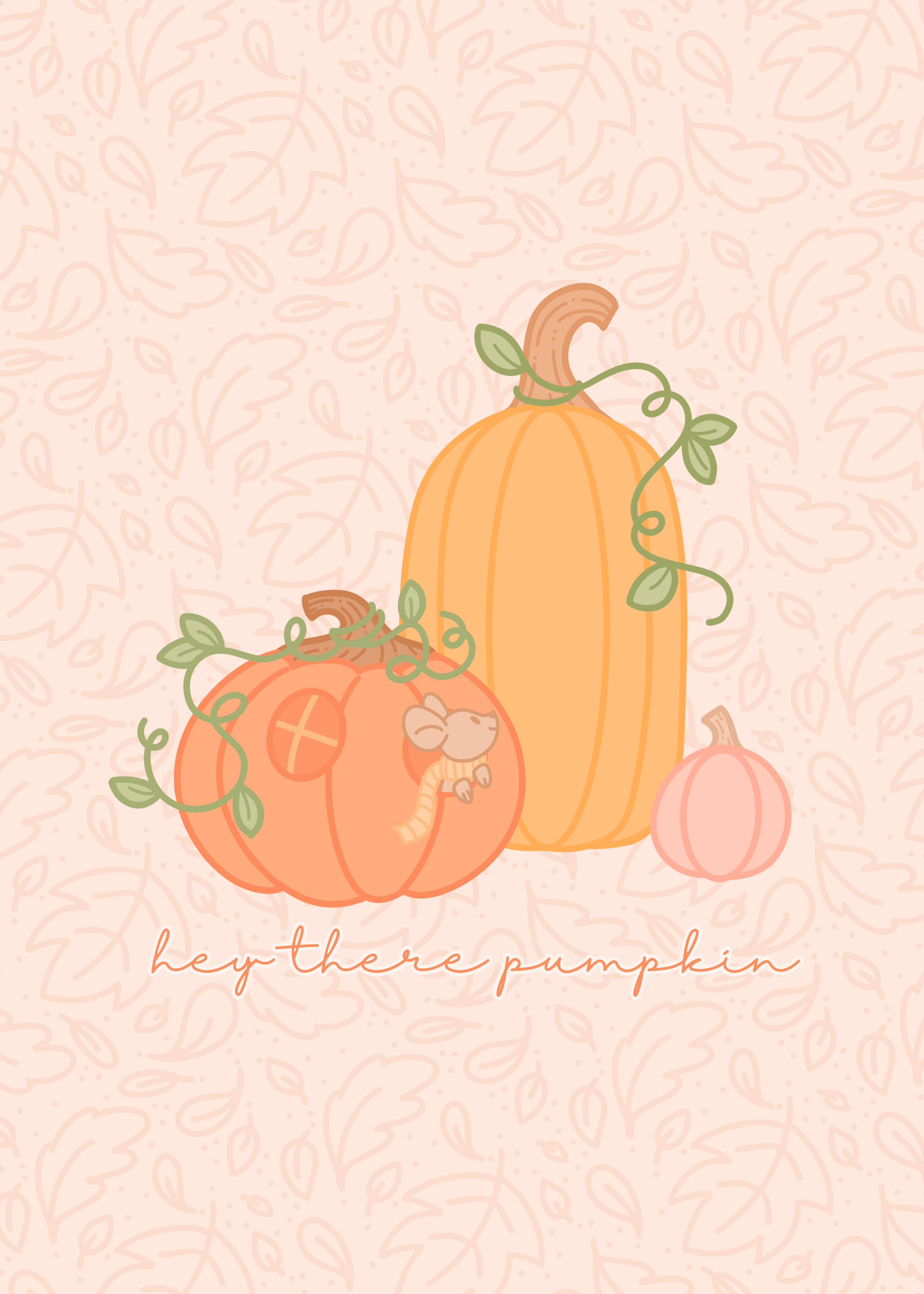 Hey There Pumpkin - art print